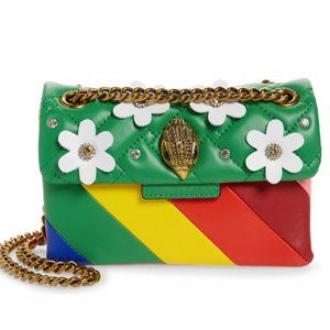 NWT Kurt Geiger London Mini Kensington Rainbow Leather Daisy Crossbody Bag